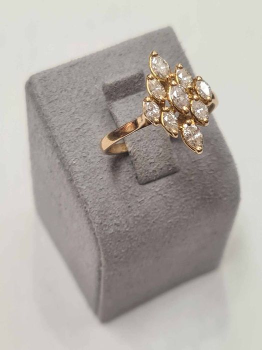 Inel din aur galben 18k, cu diamante naturale, IAU759