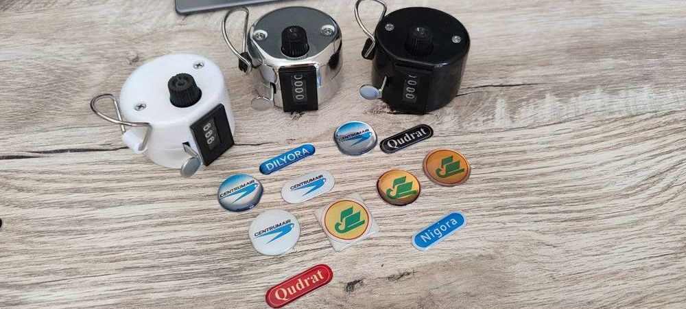 Счетчик механический (кликер) с логотипом и именем