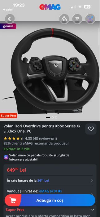 Volan Hori-ideal pentru xbox-pc