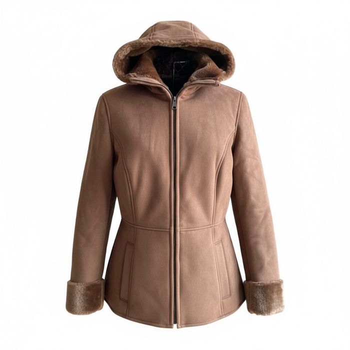 Haină Zara Basic tip cojoc eco - Mărimea M