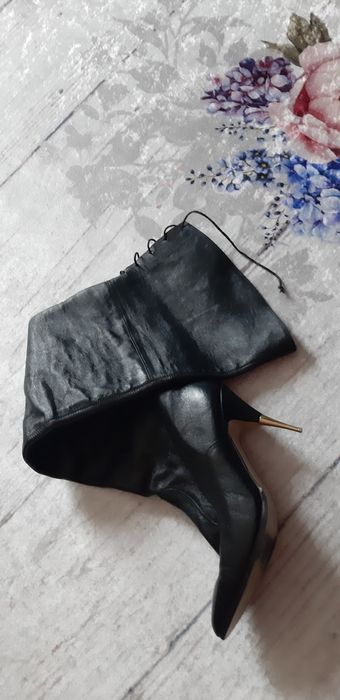 Черни чизми от естествена кожа