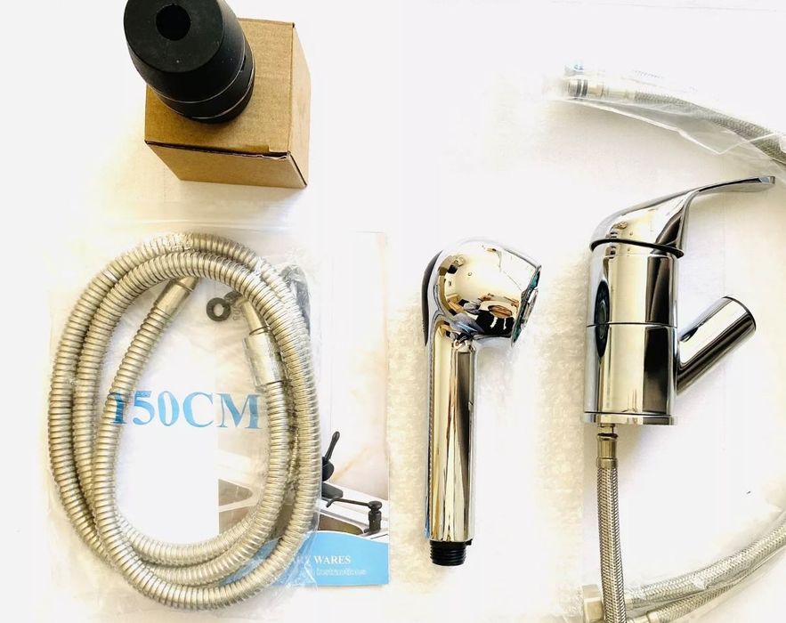 Смесител за Баня с Душ Слушалка и Маркуч Хром