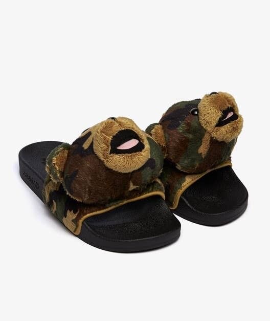 Jeremy Scott x Adidas Camo Bear Slides
