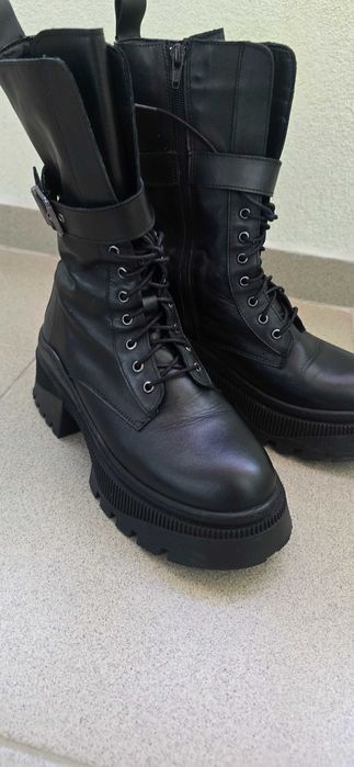 Дамски боти/полуботуш от естествена кожа номер 39