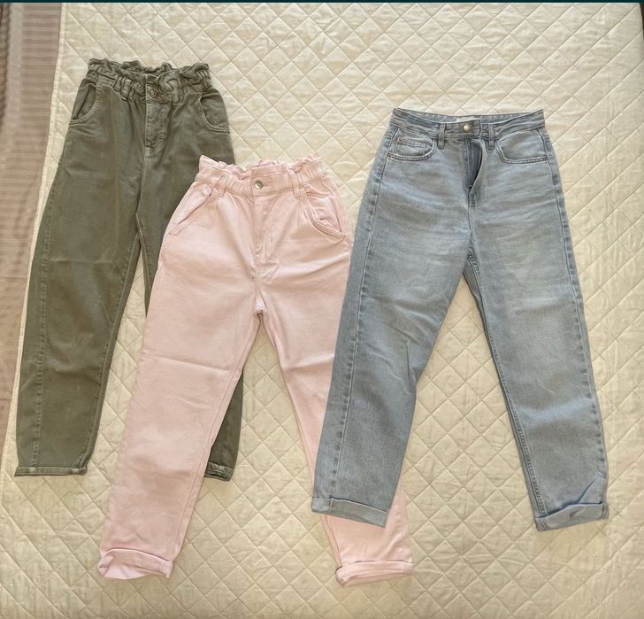 Къси панталони , Дънки зара , комплект, екип , guess , висока талия