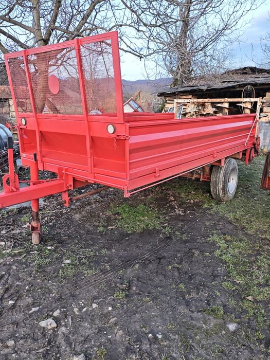 Mig de gunoi metalic,remorca împrăștiat bălegar, gunoieră