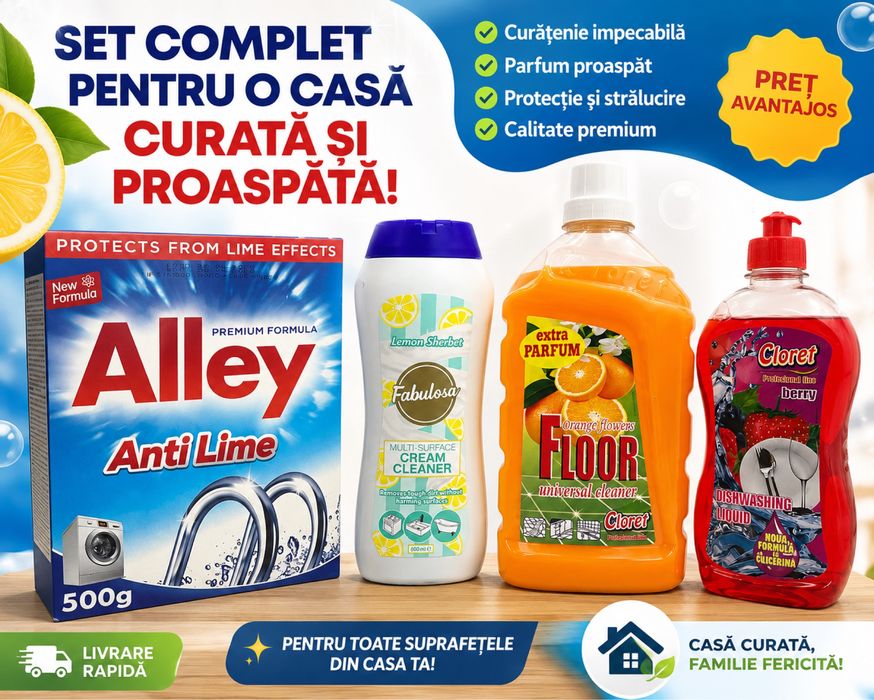 Pachet produse pentru curățenie – 4 produse