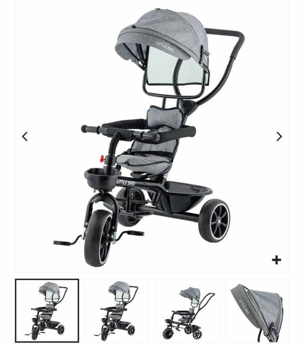 Tricicleta pentru copii gri /Roz/Turcoaz 1-6 ani 
Tricicleta este echi