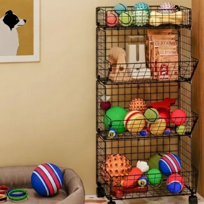 Практичен стелаж на колелца 3 нива