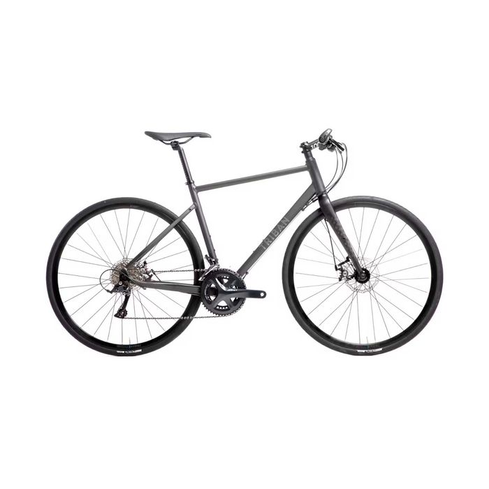 Bicicletă de șosea/cursieră Triban RC500, Grup Shimano Sora, Negru-Gri