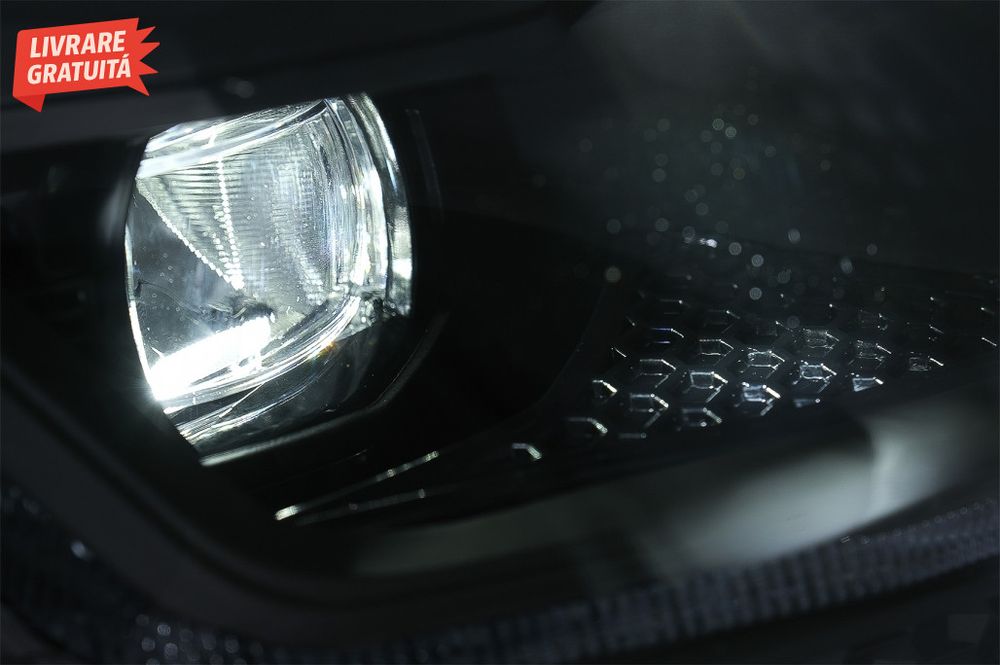 Faruri LED VW Golf 6 VI (2008-2013) Facelift G7.5 Design Negru Semnali