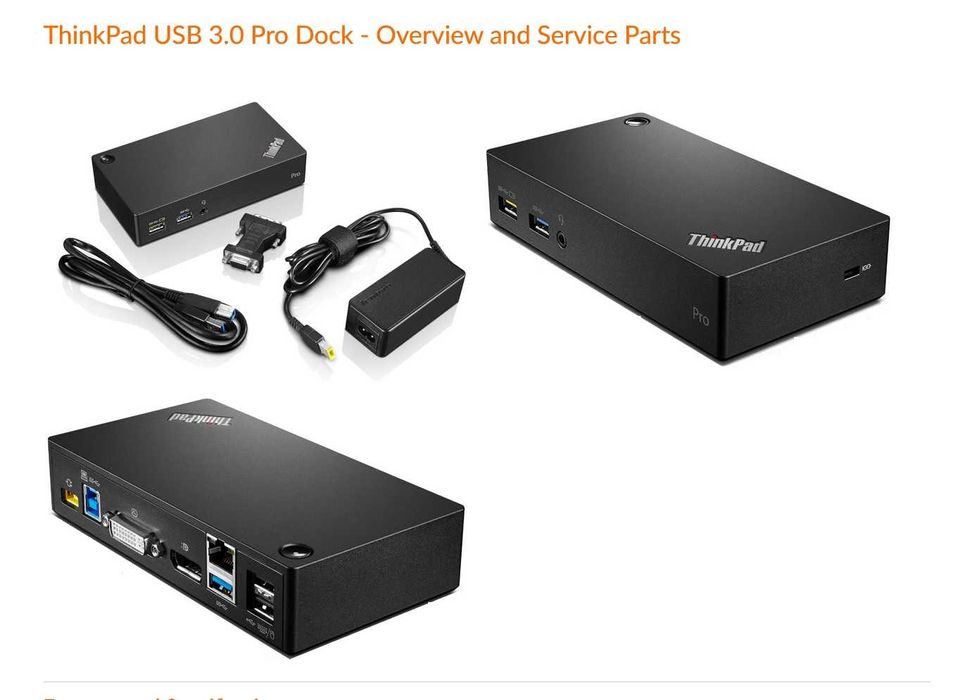 Docking Station laptop Lenovo Thinkpad USB 3.0 Pro DK1522 DP LAN Stei