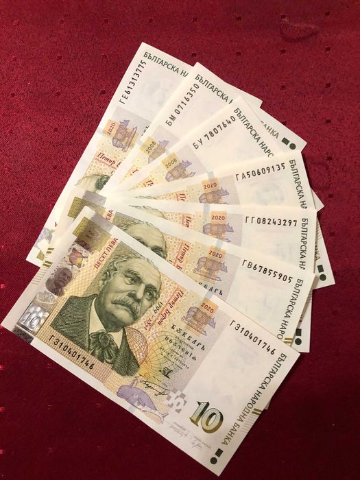 Чисто нови банкноти 10 лева 1999 , 2008 и 2020 г UNC