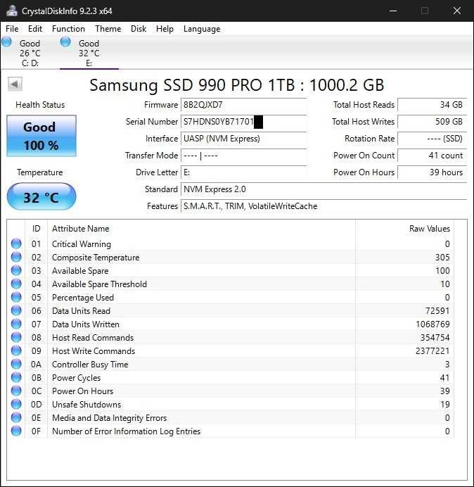 1TB Crucial T500, Samsung 990 PRO PCIe 4.0 NVMe - като нови, гаранция!
