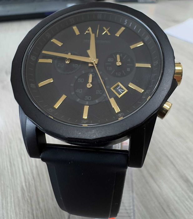 Мъжки часовник  Armani EXCHANGE с черно покритие  - AX7105