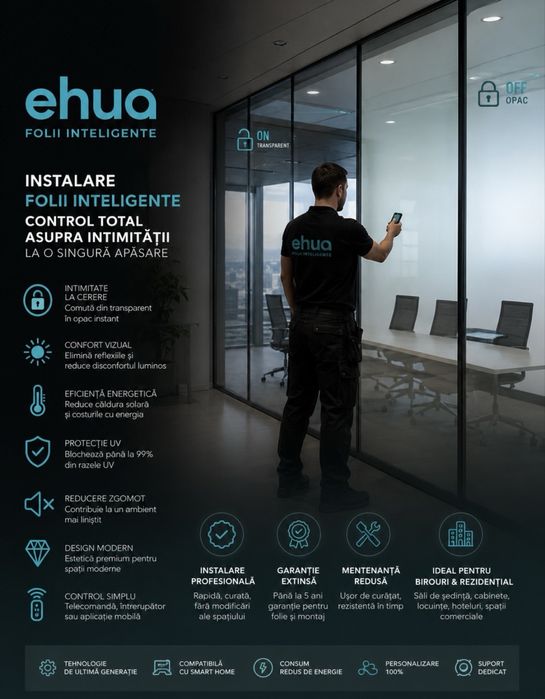 Folii inteligente & folie reflexivă (solară) cu garantie
