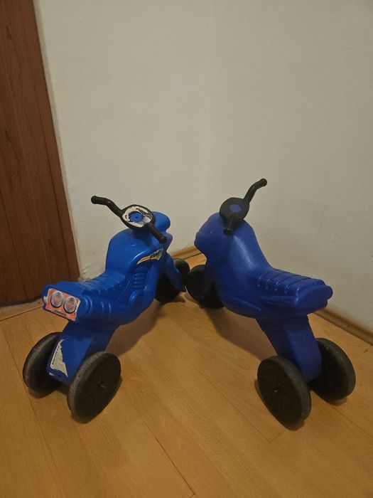 2 MOTOCICLETE COPII FARA PEDALE – model maxi enduro, albastru