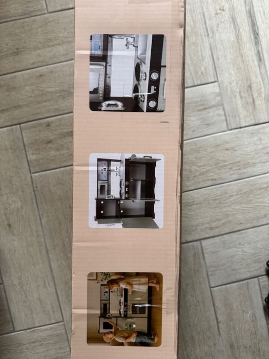 Детска дървена кухня с хладилник