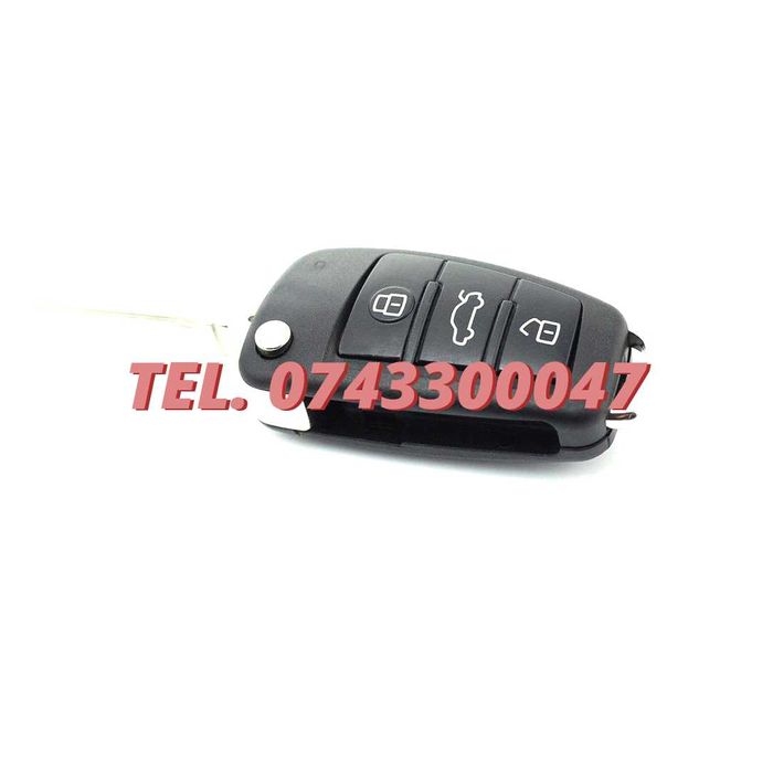 Carcasa Cheie Tip Briceag Audi A2 A3 A4 A6 A6L A8 Tt 3 Butoane Pentru Cheie Auto Lama Rezerva ,2 Butoane Telecomanda Auto Telecomanda