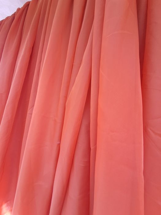 Perdea mătase triplu voal