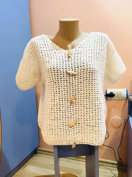 Bluza tricotata alba