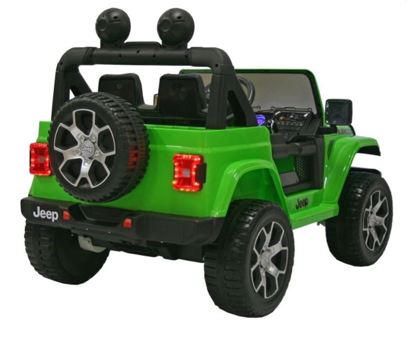Masinuta Electrica JEEP 4X4 verde, 2 locuri, Scaune Tapitate,RotiSpuma