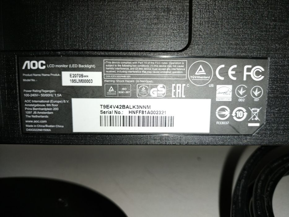 LCD монитор AOC (LED подсветка)