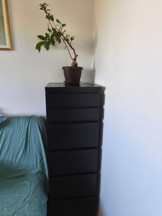 Comodă Ikea Malm neagră înaltă stare f bună