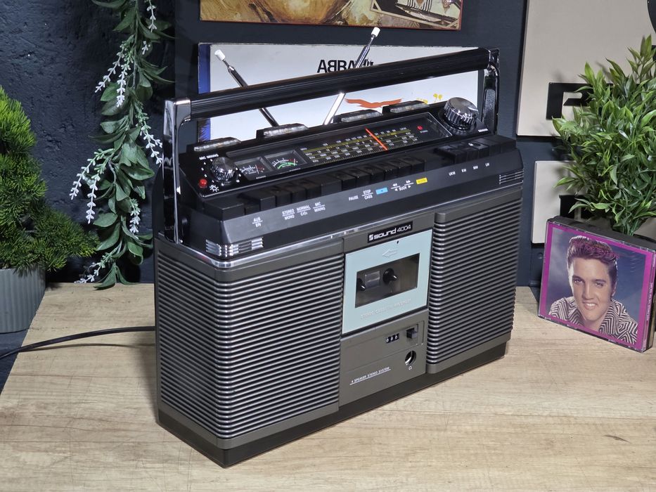 Radio casetofon SOUND 4004, boombox portabil, retro,impecabil, servisat