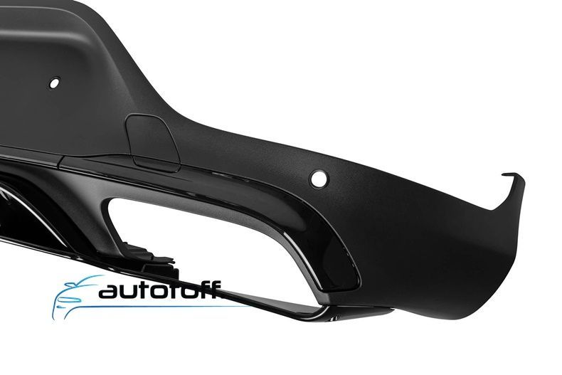 Difuzor bara spate GLC Coupe C253 compatibil cu Mercedes (15-22) GLC63 AMG Black Design
