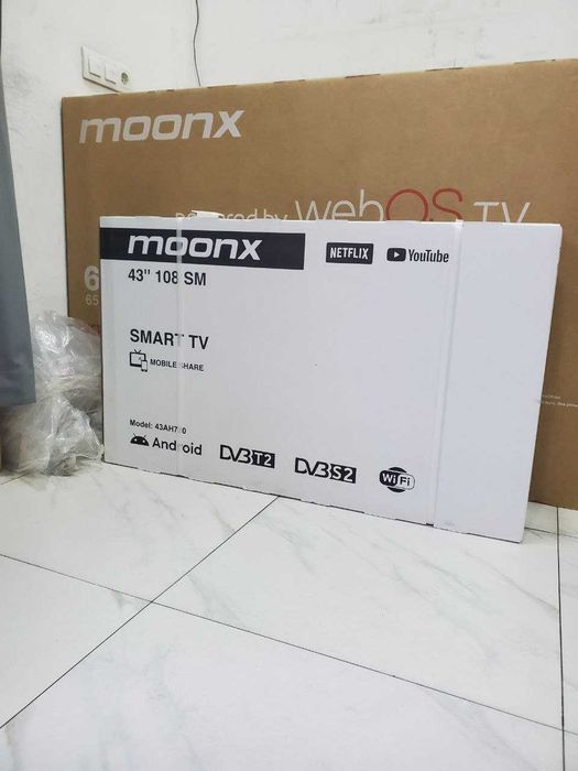 Телевизор moonx 43 Smart TV 4k LED 60Hz (2025 NEW) доставка бесплатно