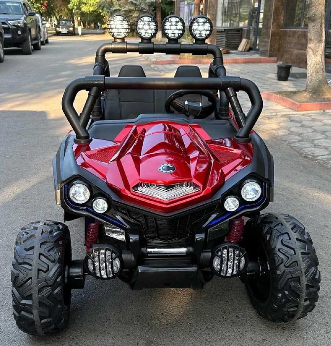 Акумулаторен Двуместен джип UTV 4X4 12V батерия,MP3 плейър,с меки гуми