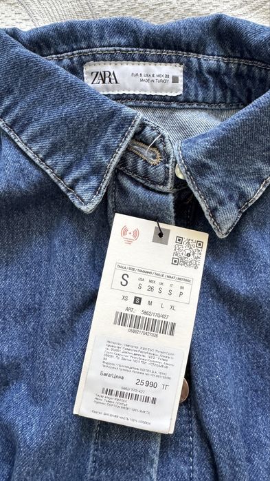 Продам джисовый сарафан zara