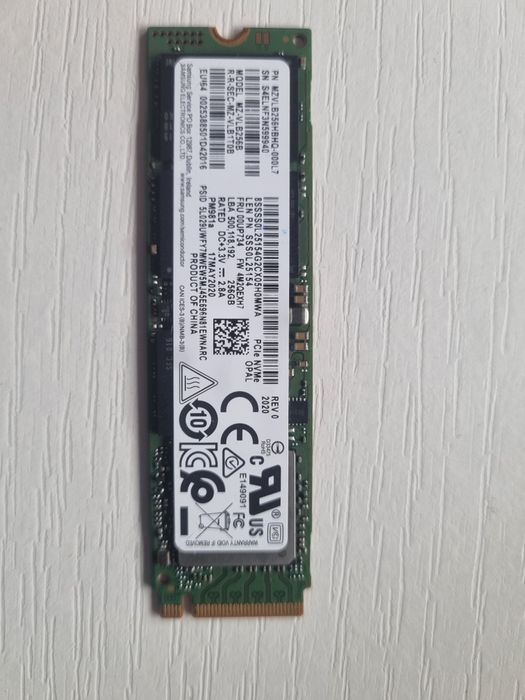 Vand ssd m2 nvme 256 gb Samsung PM981a