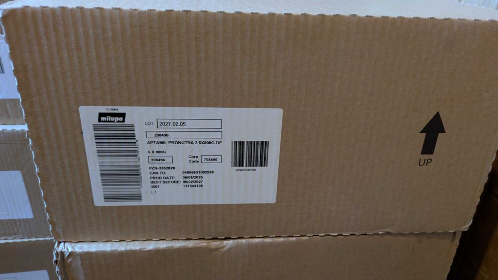 Продавам Адаптирано мляко Аптамил 1,2,3 Aptamil от Германия