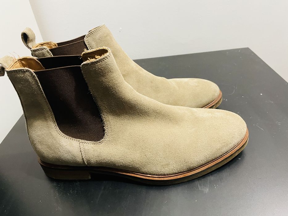 Ghete dune piele crem