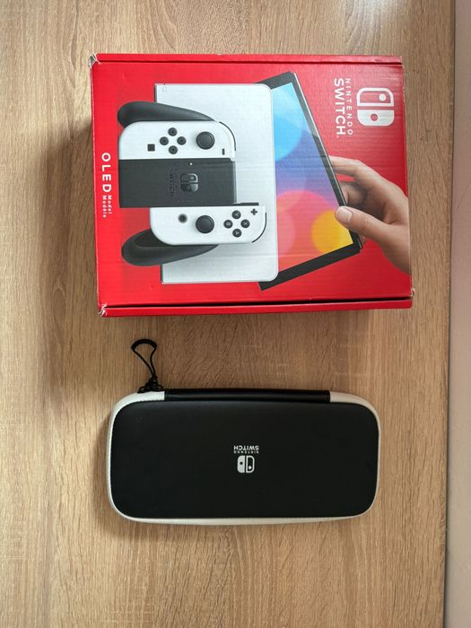 Nitendo Switch Oled White - Ca nou, complet, cutie+husa originală