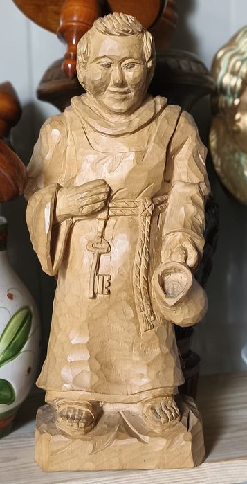 Statueta religioasă lemn masiv, h 33 cm