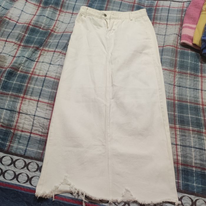 Длинная жинсовая юбка