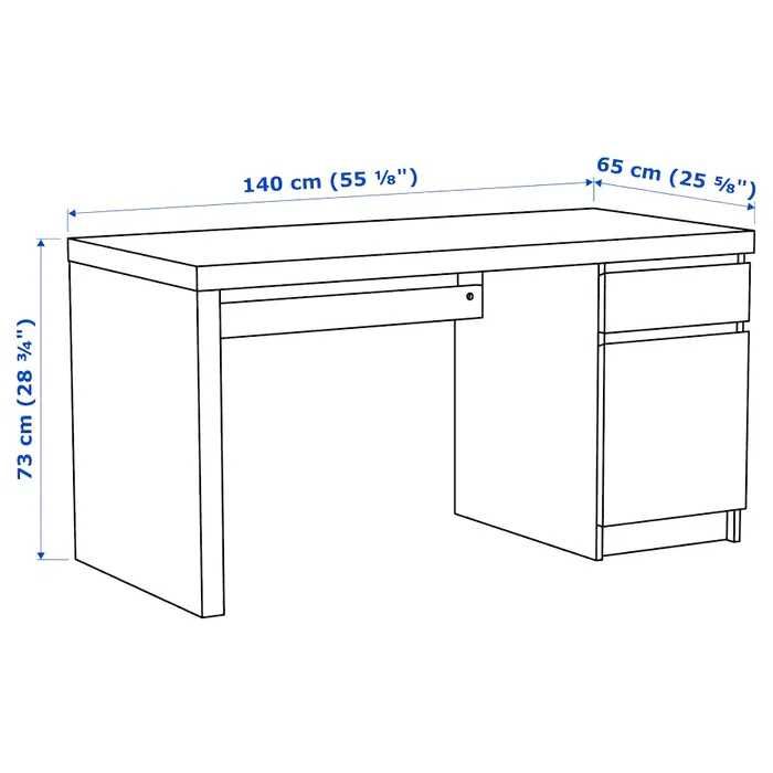 IKEA MALM бюро, черно-кафяво