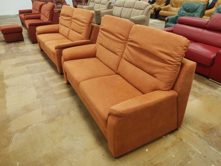 ПРОМОЦИЯ!!! Две тройки от плат алкантара, цвят оранжев "Memphis"