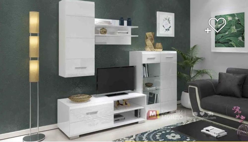 Холна секция -Цвят бяло гланц