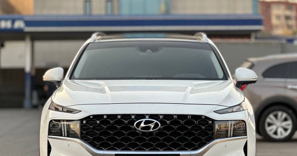Hyundai Santa Fe 2021 White Pearl 3.5 V6 AT Максимальная комплектация