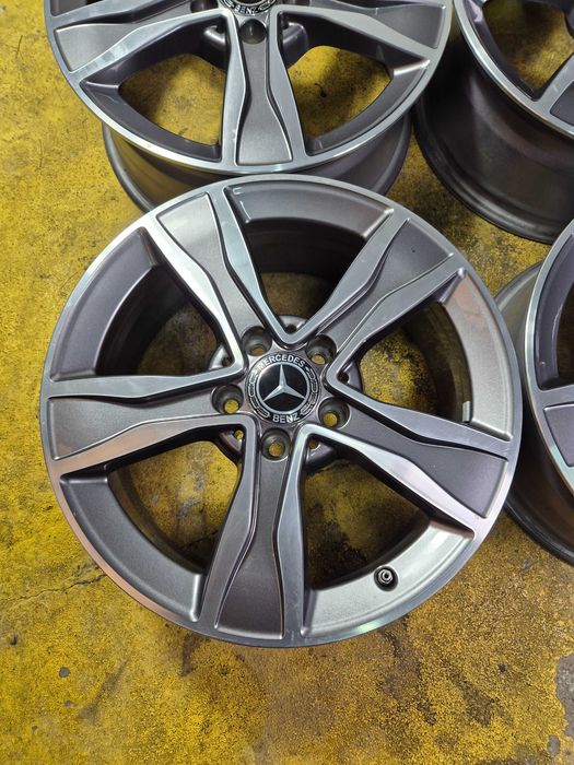4 Jante Aliaj 5x112 17'' OEM Mercedes A-Class CLA GLA B-Class C-Class W205 W206 V-Class VITO VIANO + Senzori OEM Mercedes