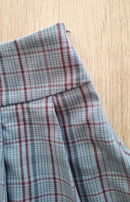 Юбка плесированная клечатая