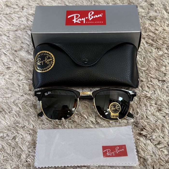 Ochelari RayBan ClubMaster Gold/Leopard/Wayfarer