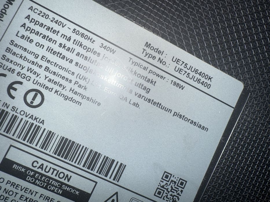 Televizor LED Samsung UE75JU6400, 195cm, 75” inch
