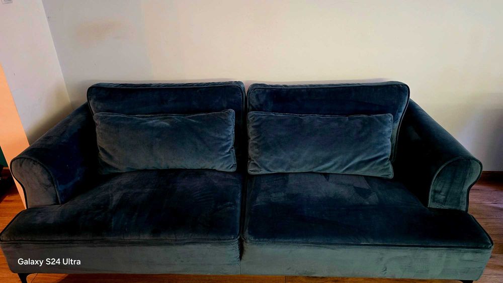 Нова цена.Дизайнерски диван Mobiladalin MANHATTAN – велур Dark Blue