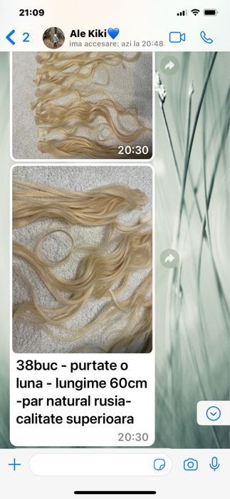 Extensi par natural blond-Rusia