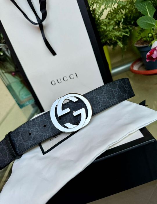 Curea originala Gucci Supreme belt with G buckle noua cu factura